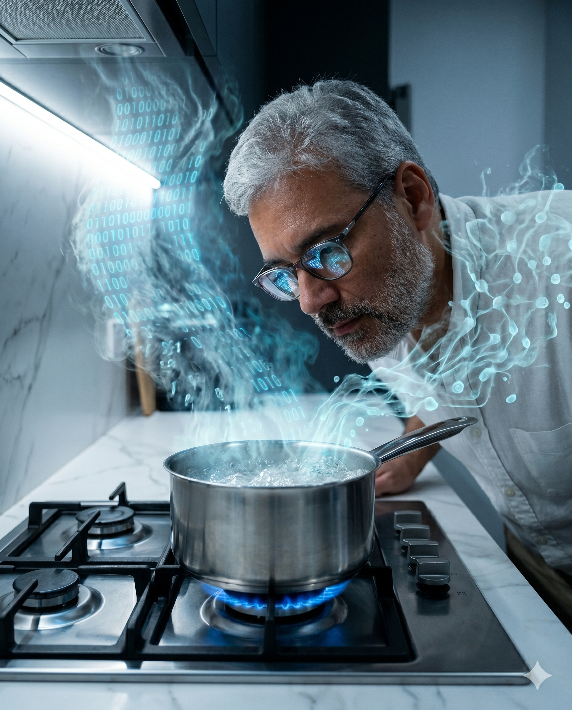 Alfredo Zurdo observa el agua hirviendo — Punto de Recalibración